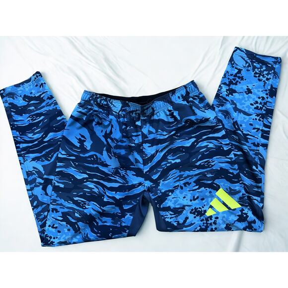 adidas Other - Adidas men L Areo ready blue camo soccer pants new without tag